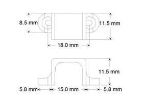Standard gearmotor brackets dimensions